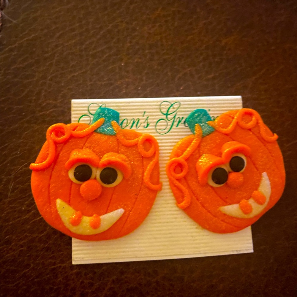Pumpkin 🎃 Earrings 🌟 GLOW in the DARK 🌟